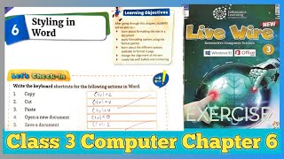 STYLING IN WORD | Chapter 6 | Class 3 Computer