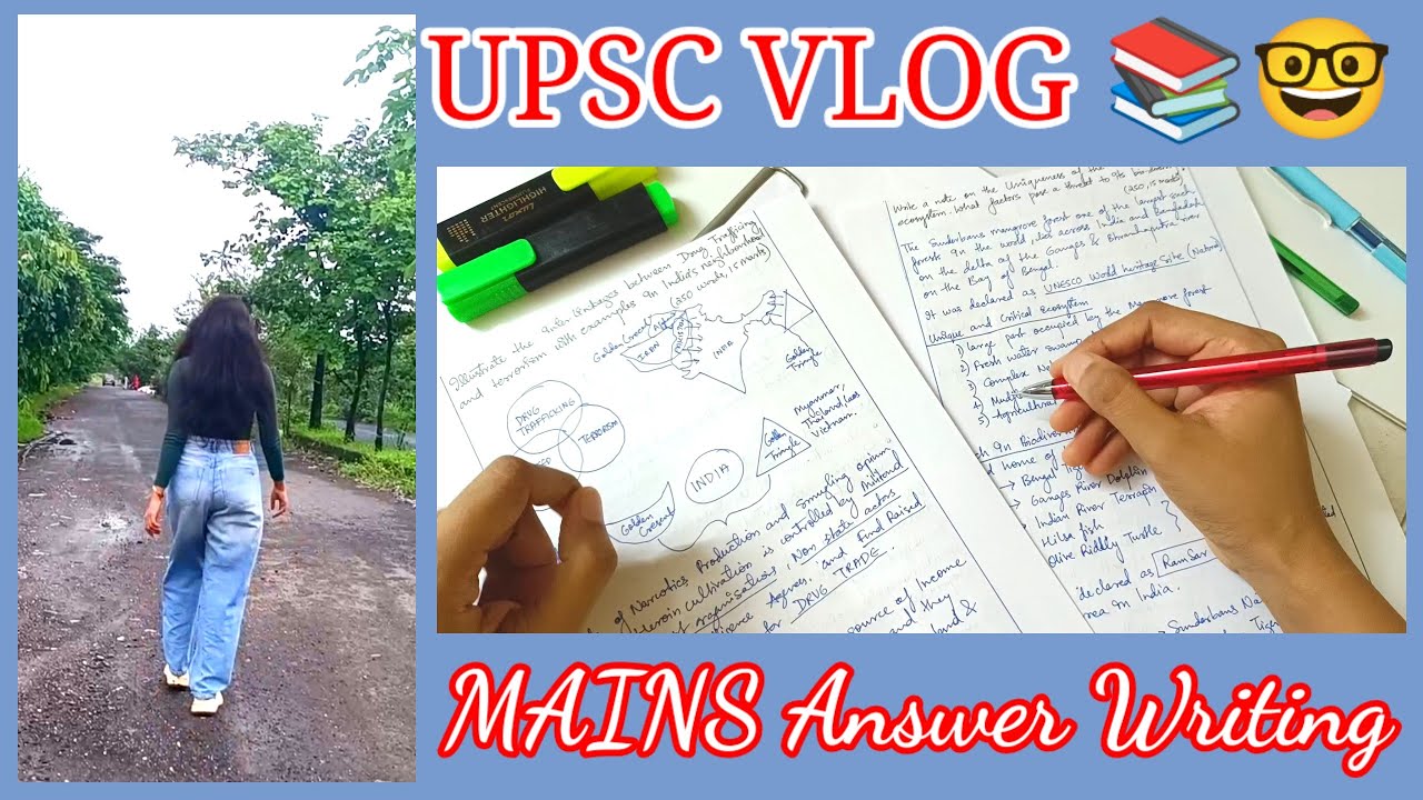 UPSC Mains Answer Writing Practice | Productive UPSC Vlog #upsc #vlog ...