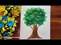 Easy trick se banaye -Realstic Tree Drawing 🌳 !! Easy tree acrylic painting 🎨