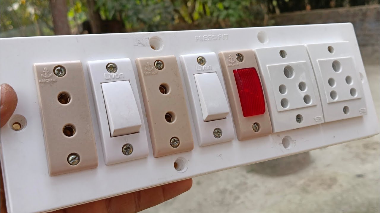 2switch+2  2pin socket +1 indicator +2  5pin socket wiring connection 