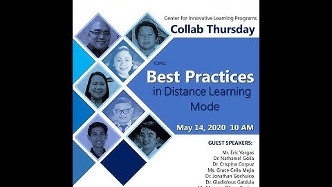 CILP 2020 Webinar Series: Best Practices in Distance Learning Mode