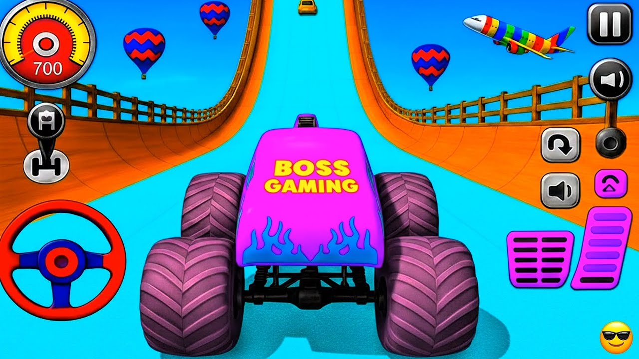 Extreme Monster Truck Mega Ramp 😱 | Impossible Jumps Challenge | Monster Truck Stunt Racing