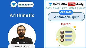 Arithmetic Quiz - 1 | Arithmetic | Quantitative Ability | CAT4MBA | Ronak Shah