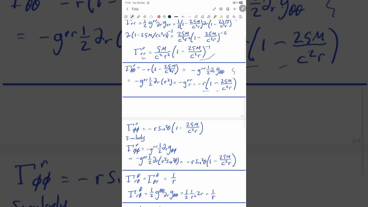 Schwarzschild metric and Christoffel symbols