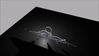 SPH Droplets Rendered in Blender hitting a patterned surface
