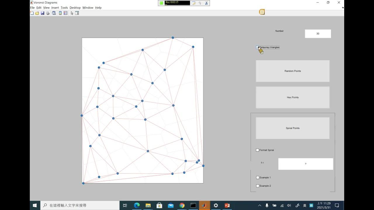 Demo of interactive Voronoi diagram, 2021/03/31 - YouTube
