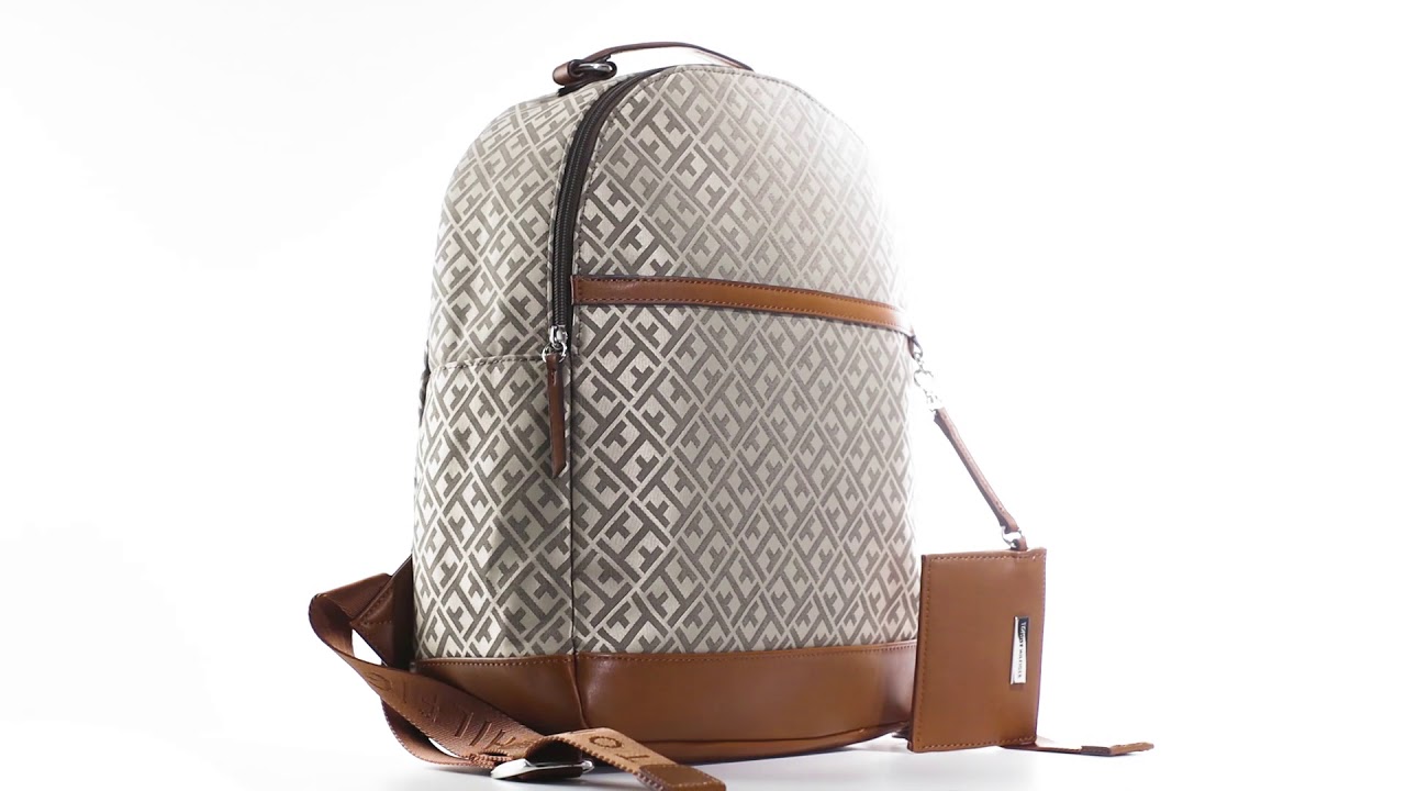 tommy hilfiger brown backpack