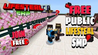 FREE PUBLIC LIFESTEAL SMP || 😻 Mcpe + Java + Pocket edition 😛 || join Free || 24/7 online and 1.20