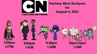 Cartoon Network Fantasy Next Bumpers for August 6, 2023