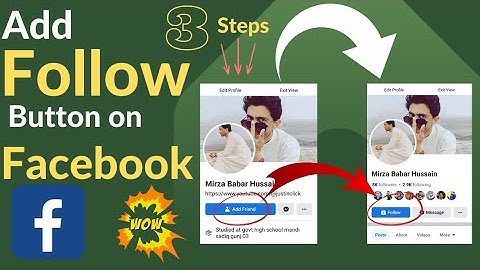 Facebook Following Settings | how to enable follow button on Facebook | Add follow button on FB |