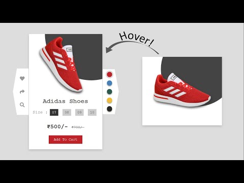 Product Card Hover Effect [ HTML CSS JQUERY ] | E-Commerce Card UI Design  Tutorial - YouTube