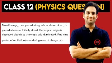 Two dipole pₐᵣₑ are placed along axis as shown A + q is placed at centre. Initially at rest. If