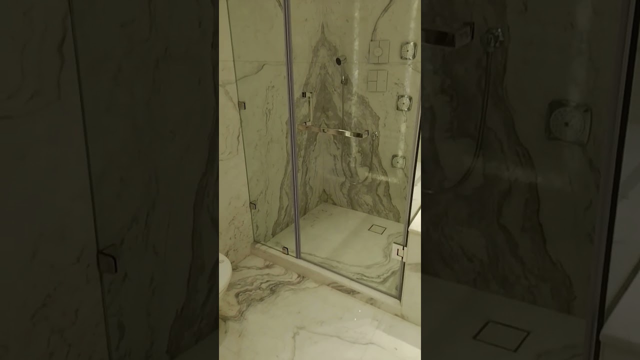 White marble bathroom interior design