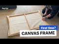 First time yes making wooden canvas frame asmr