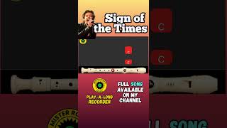 SIGN OF THE TIMES | Harry Styles | Recorder Level 4 | Notes F G A Bb C D