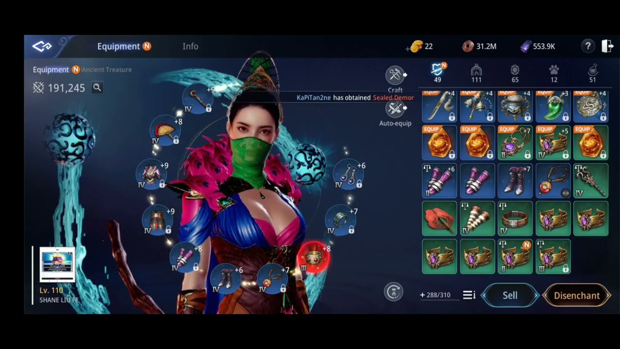 MIR4 - Crafting red septaria to exdra3 token to swap for ragnos bracelet box.