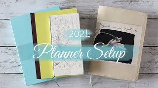 2024 planner setup Hobonichi Cousin / Weeks and Happy Planner