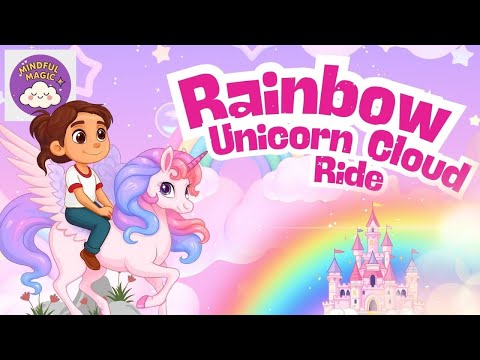 Rainbow Unicorn Cloud Ride 🦄 | 3-Minute Calm Down for Kids | OfficialMindfulMagic