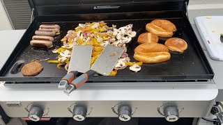 36 Weber Griddle - Durable  Size compared to Traeger Flatrock.  Watch before you buy!!