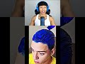 O cabelo dele ficou azul! #ryansamuel 