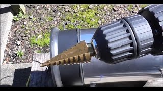 Step Bit - How to Drill Various Size Holes - Demo on my Stainless Steel Brew Boiler