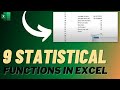 9 Master These 9 Essential Excel Statistical Functions π