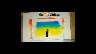 world music day painting/musicday shorts ytshorts sangeet painting watercolour artvillage