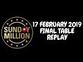 $109 Sunday Million 17 February 2019: Final Table Replay