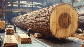 Giant Tree Logging, Extreme Log Truck Driving, and High-Tech Wood Factories