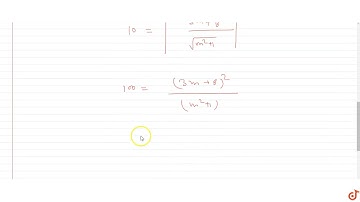 The number of lines that can be drawn through the point `(4, -5)` at a distance of `10` units f...