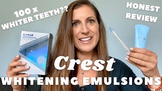 CREST WHITENING EMULSIONS REVIEW/FIRST IMPRESSIONS- 100% Whiter Teeth- Does Crest Whitening work?
