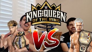 WWE King and Queen of the Ring Reactions - Logan Paul vs Cody Rhodes