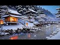 12h Ambient Zen | Music + Water Sounds for Sleep and Relaxation🌙 | 冬の水車瞑想音楽 | Thiền Mùa Đông Vol150