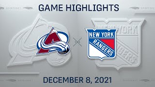 NHL Highlights | Avalanche vs. Rangers - Dec. 8, 2021
