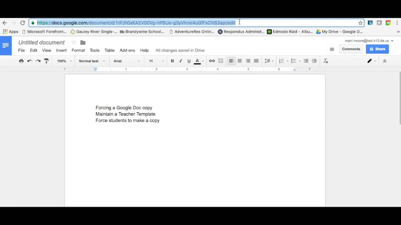 Force someone to make a copy of your Google Doc Slide or Sheet - YouTube