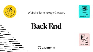 Website Back end | Web Pro Glossary - Website Builders  Vol. 1