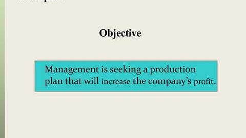 Linear Programming Part 2 (Example Graphical Method)