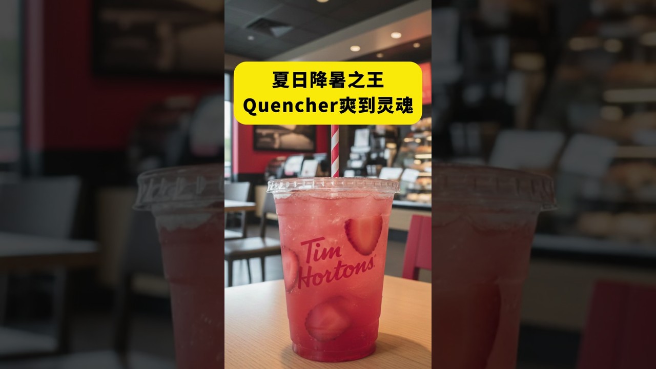 How to order Tims Strawberry Watermelon Quencher like a pro? 🍓🍉 夏日降暑之王--草莓西瓜冷饮！#Shorts  #Quencher