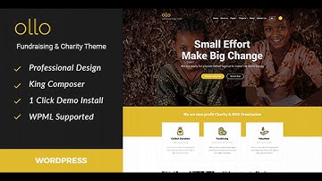Ollo Fundraising & Charity WordPress Theme | Themeforest Website Templates and Themes