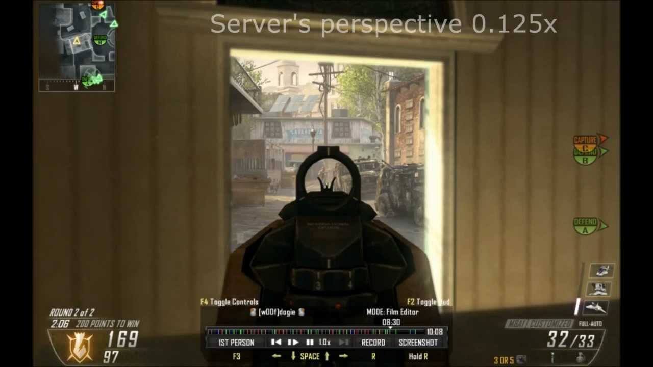 Black Ops 2 Lag Compensation Demonstration
