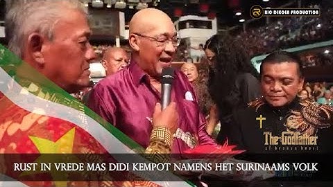 DIDI KEMPOT R.I.P - honored  by the president of Suriname #lastshowinSurinamein2019