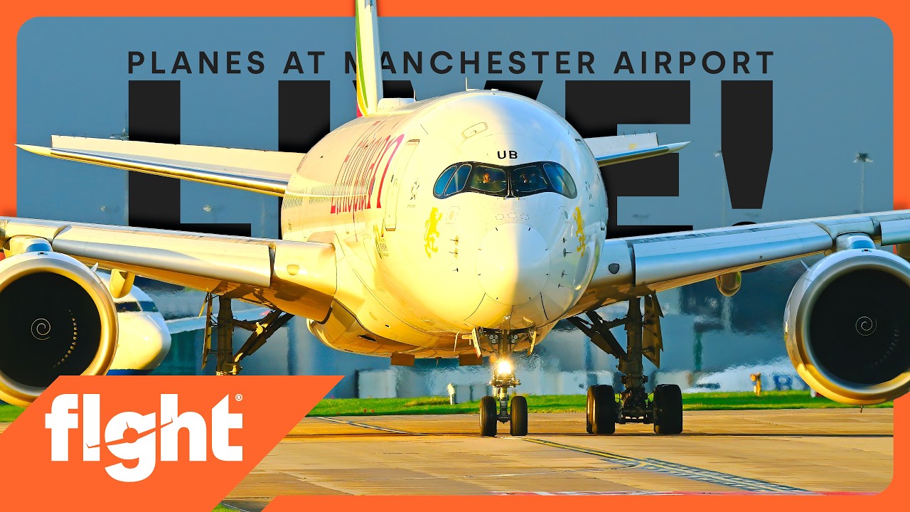 LIVE Manchester Airport 🧡 Evening A380, PIA 777 & Night Time Jets!