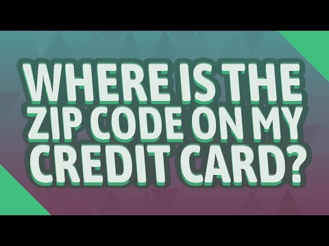 Where is the zip code on my credit card?