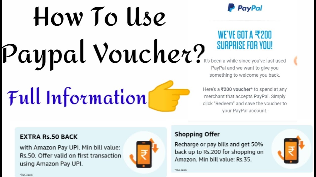 How To Use PayPal Gift Vouchers? Full Process...Amazon Recharge OffersPaypalCash