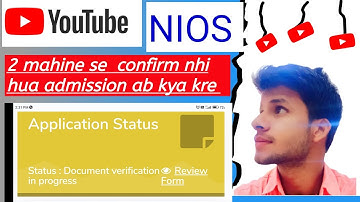 nios admission not confirmed | NIOS admission pending