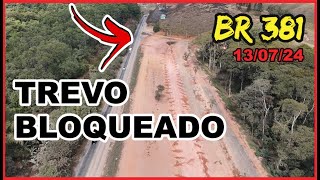 [BR 381] KM 249 TREVO de ENTRADA PARA CIDADE de SANTANA do PARAISO ESTÁ BLOQUEADO! CUIDADO! 13/07/24