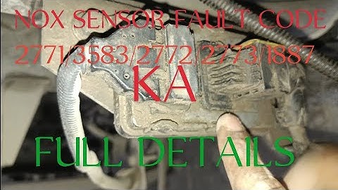 ALL DETAILS OF 2771/3583/2772/2773/1887 NOX SENSOR FAULT CODE @S I MOTORS