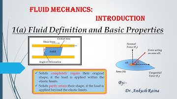 (1a) Definition of Fluid, Fluid Properties, Application areas (Chap: Introduction) (Fluid Mechanics)