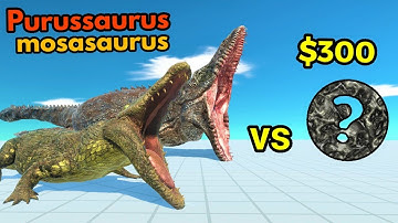 Purussaurus x mosasaurus vs random team same price ARBS animal revolt battle simulator
