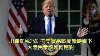 川普加稅25% 中美貿易戰局急轉直下 大陸民眾該如何應對中美貿易戰局分析（1）（政論天下第4集20190505）/天亮時分